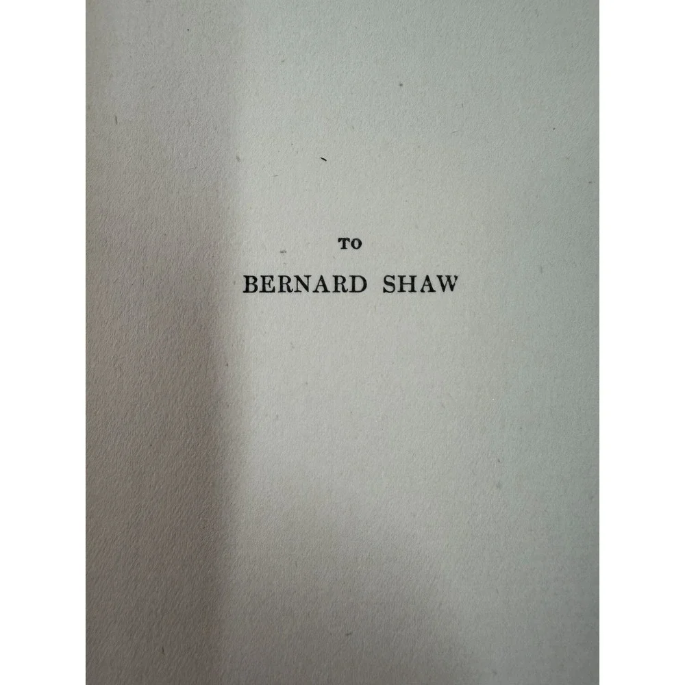 1929 Jane Clegg St John G Ervine HC Macmillan Play Bernard Shaw Dedication